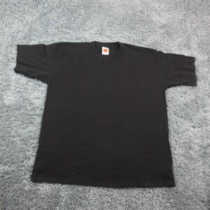 County FB Shirt Mens 2XL Black Heavy Hard Blank Tee 100% Cotton Crewneck NWOT